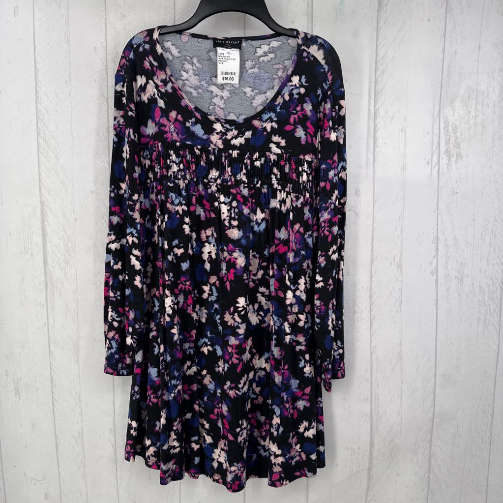 14/16 flo print 3/4 slv tunic