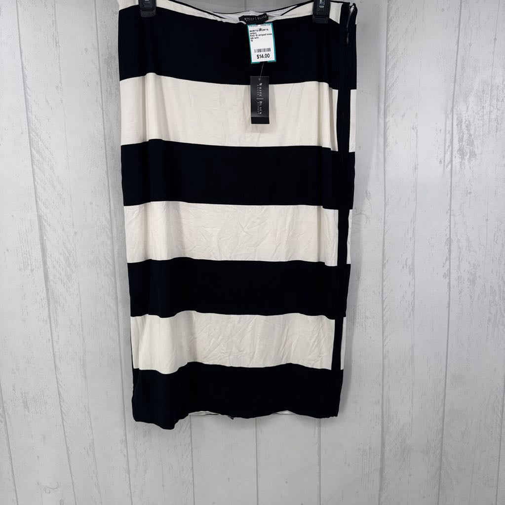 R40 10 striped knee length skirt