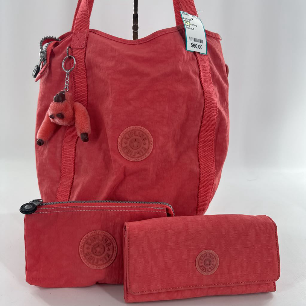 3Pc tote bag w/wallet&pouch