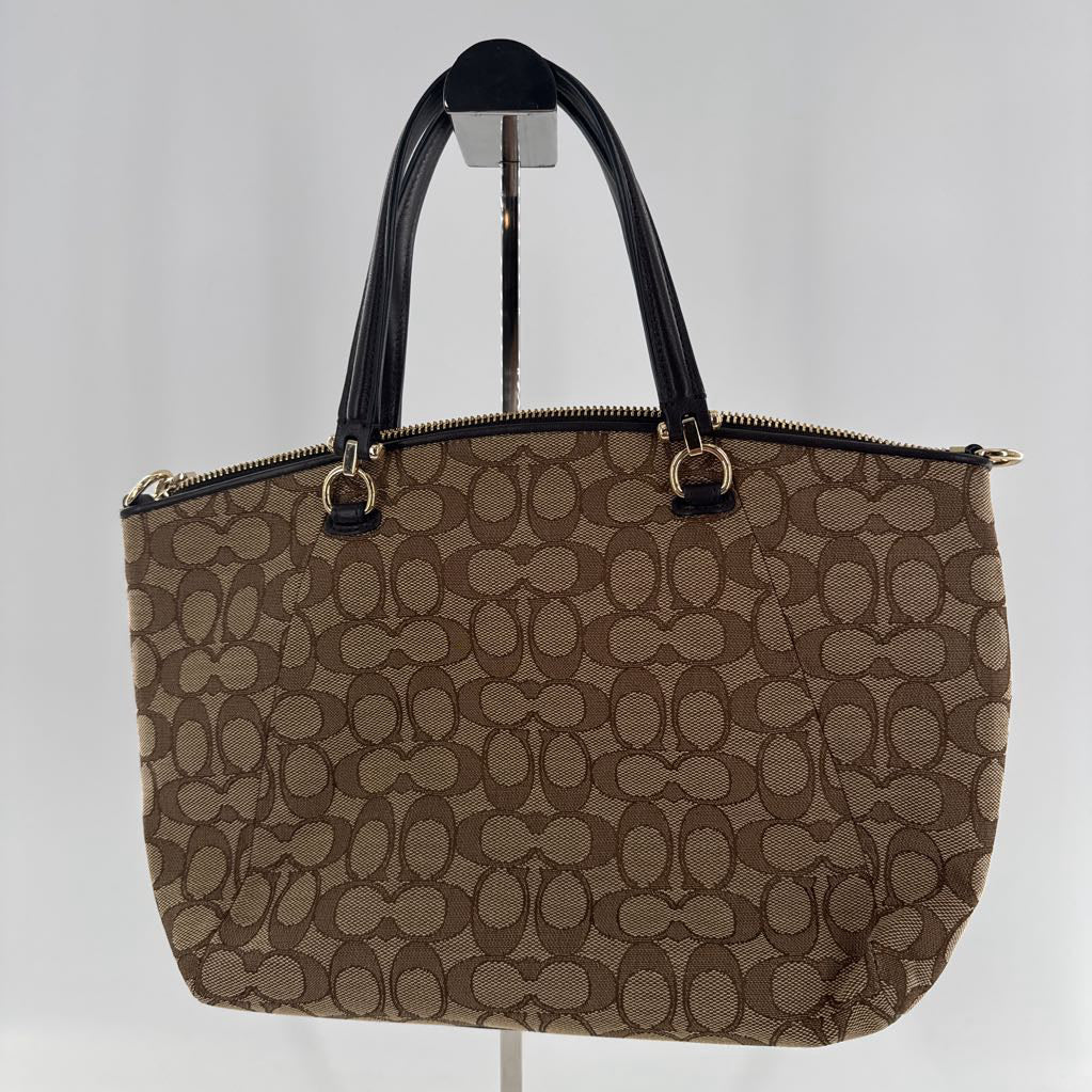 canvas signature jacquard satchel