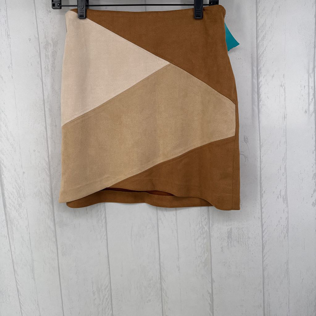 S faux suede skirt