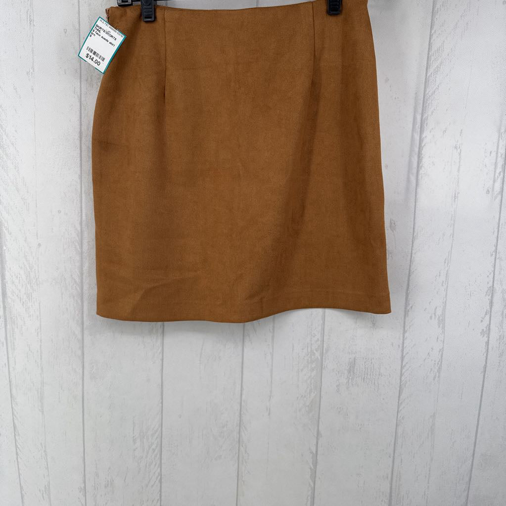 S faux suede skirt