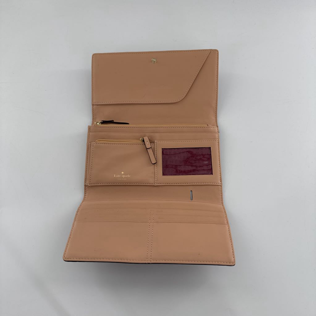 croc embossed tri-fold wallet/clutch