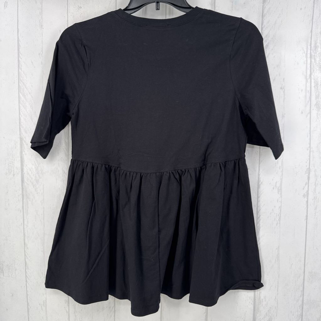S s/s hi-low peplum top