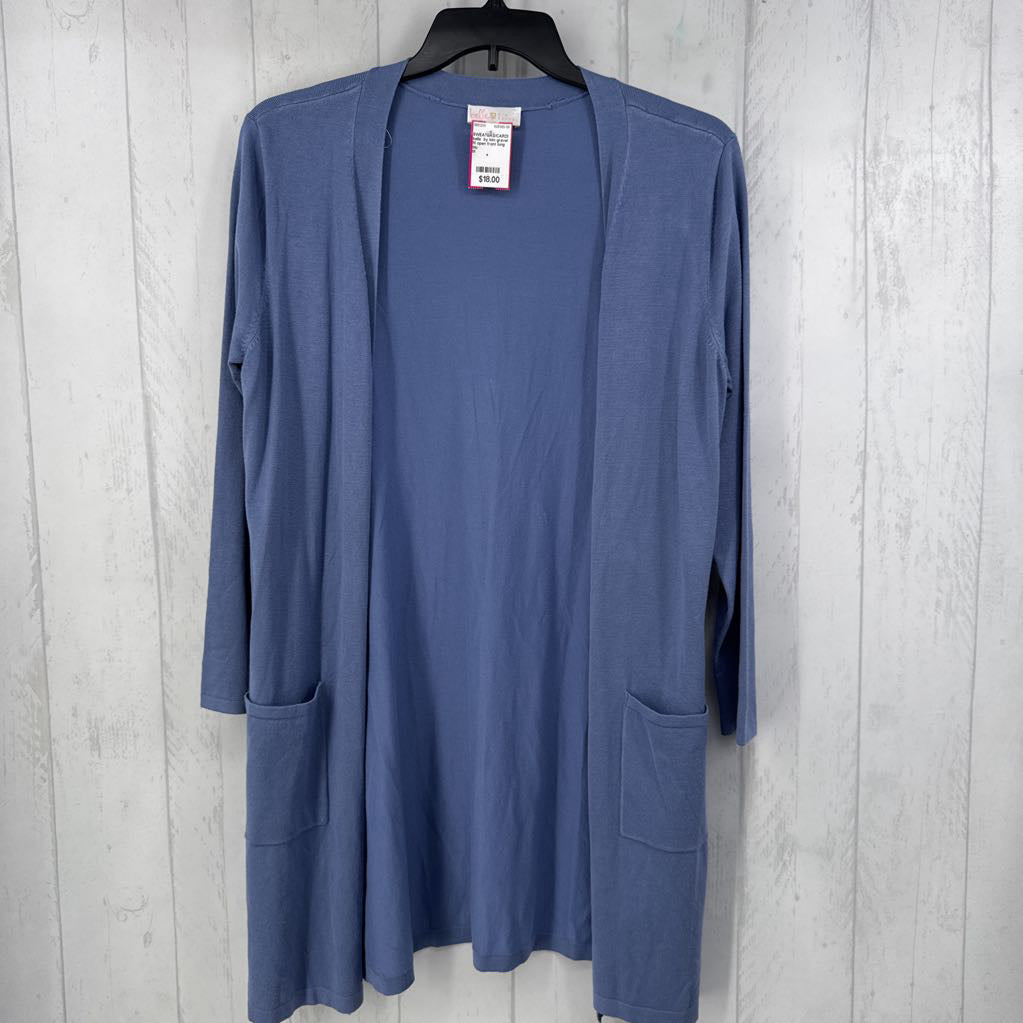 M open front long cardi