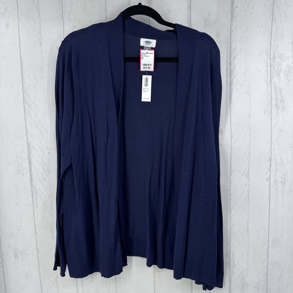 XXL l/s open cardigan