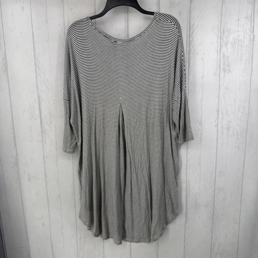 M striped dolman slv tunic
