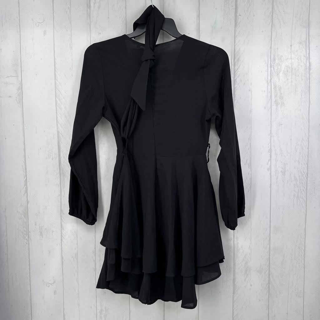 S l/s wrap ruffle dress w/ belt