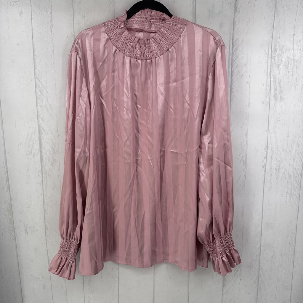 4xl l/s smocked stripe top