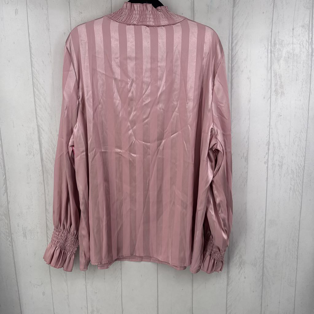 4xl l/s smocked stripe top
