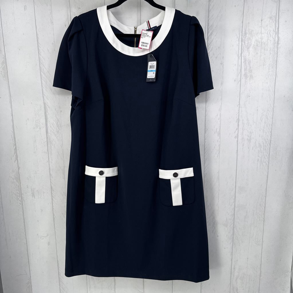 R109 20w s/s front pocket dress