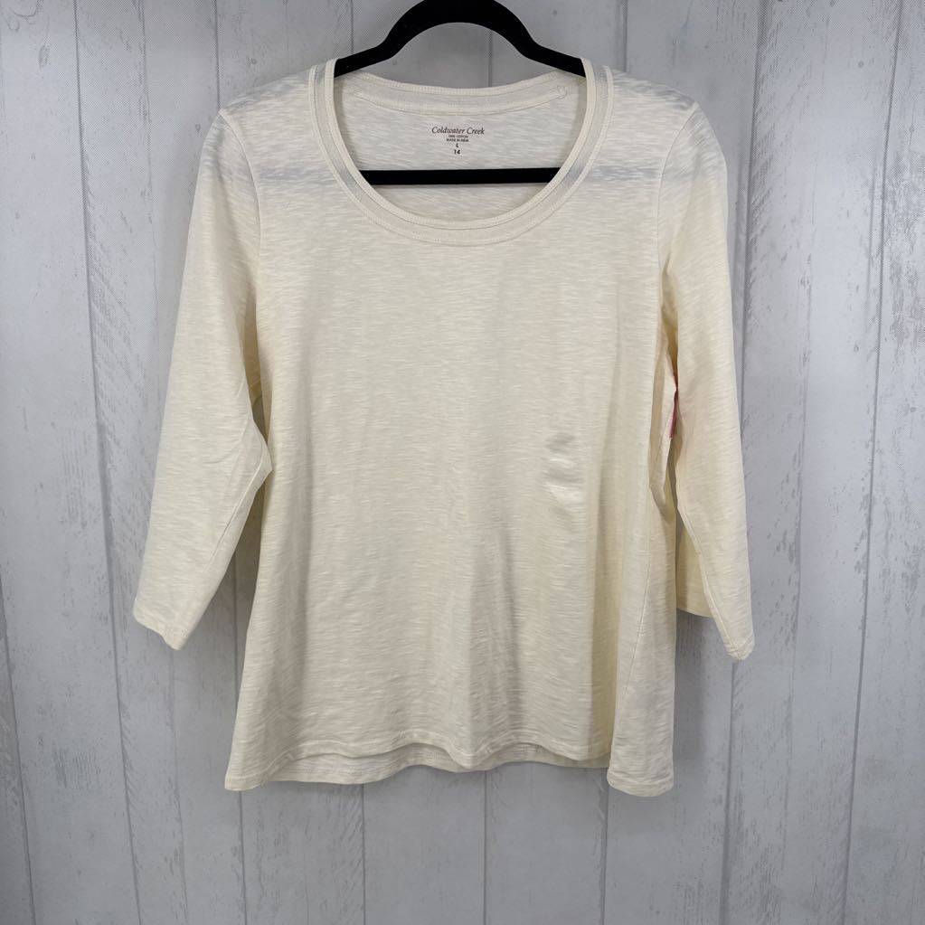 L scoop neck 3/4 slv top