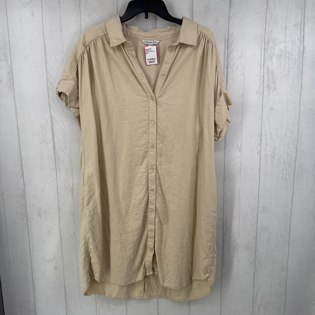 1x cuff s/s button dress