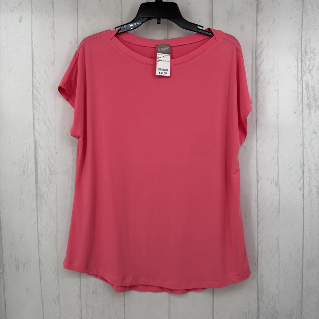 L bateau neck s/s top