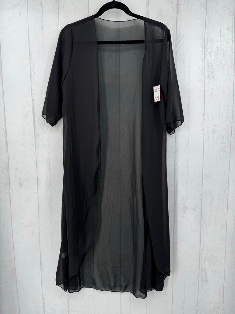 L semi sheer elbow slv cardi