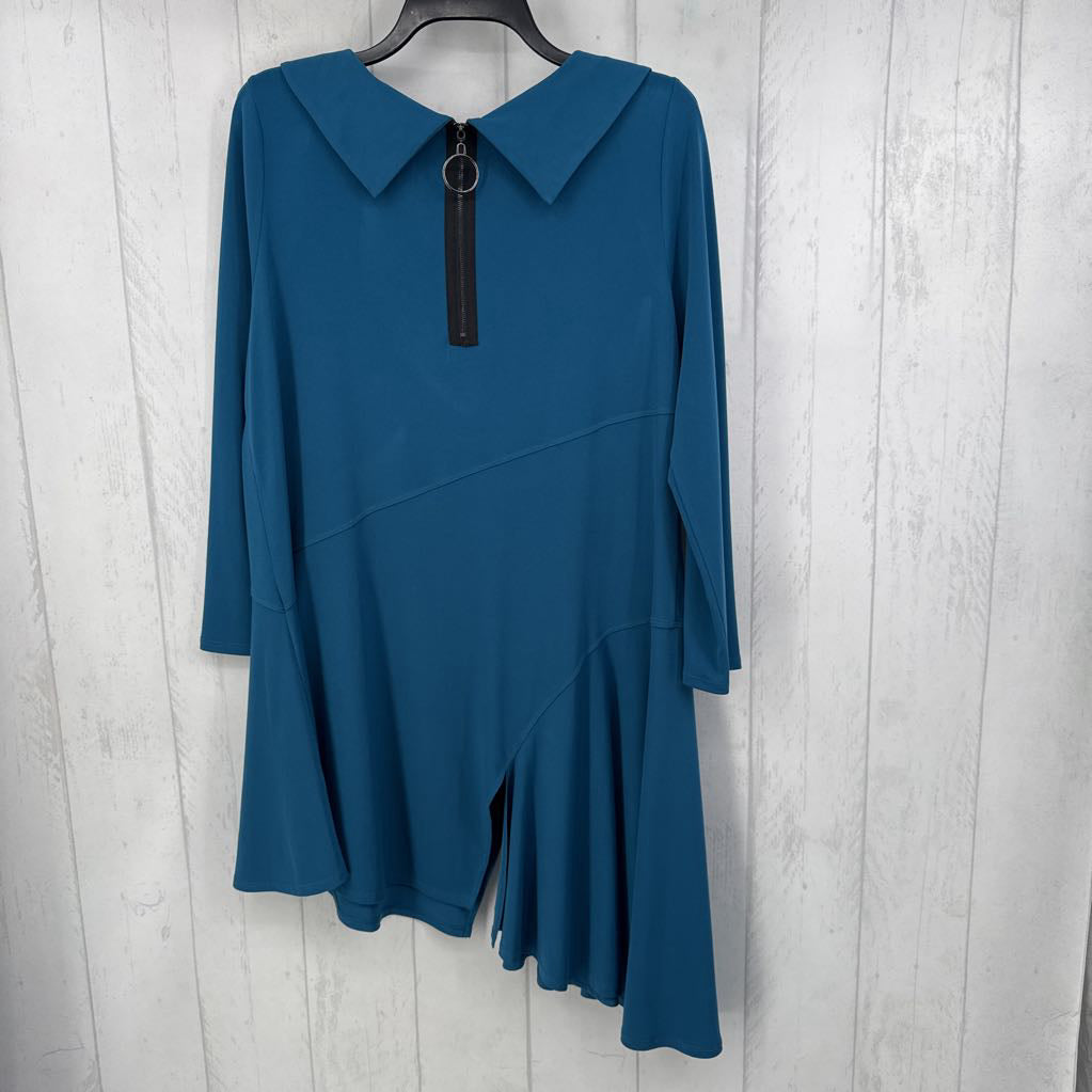 M back zip tiered l/s tunic