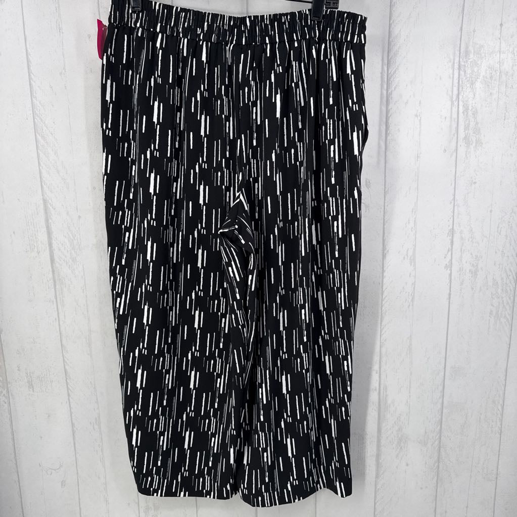 L printed wide leg pant