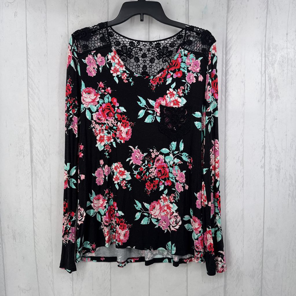 L l/s floral top