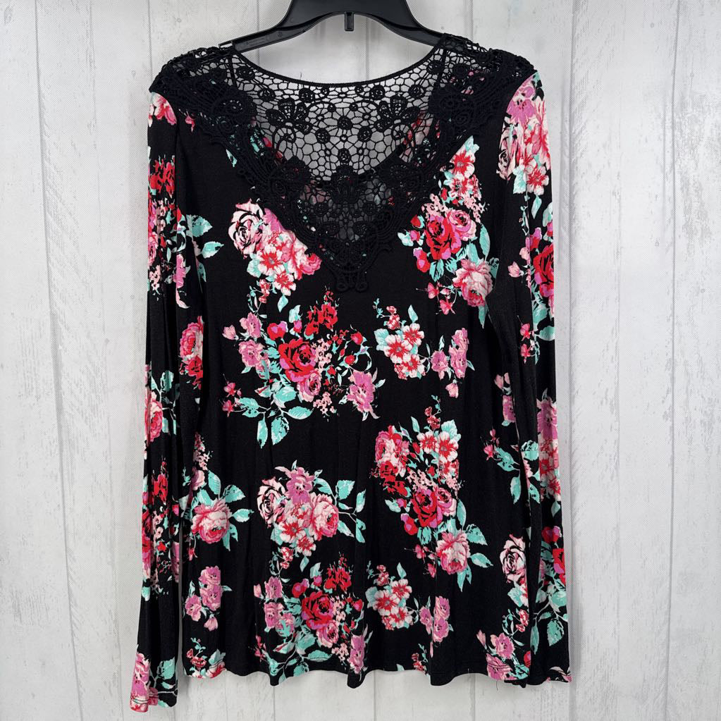 L l/s floral top