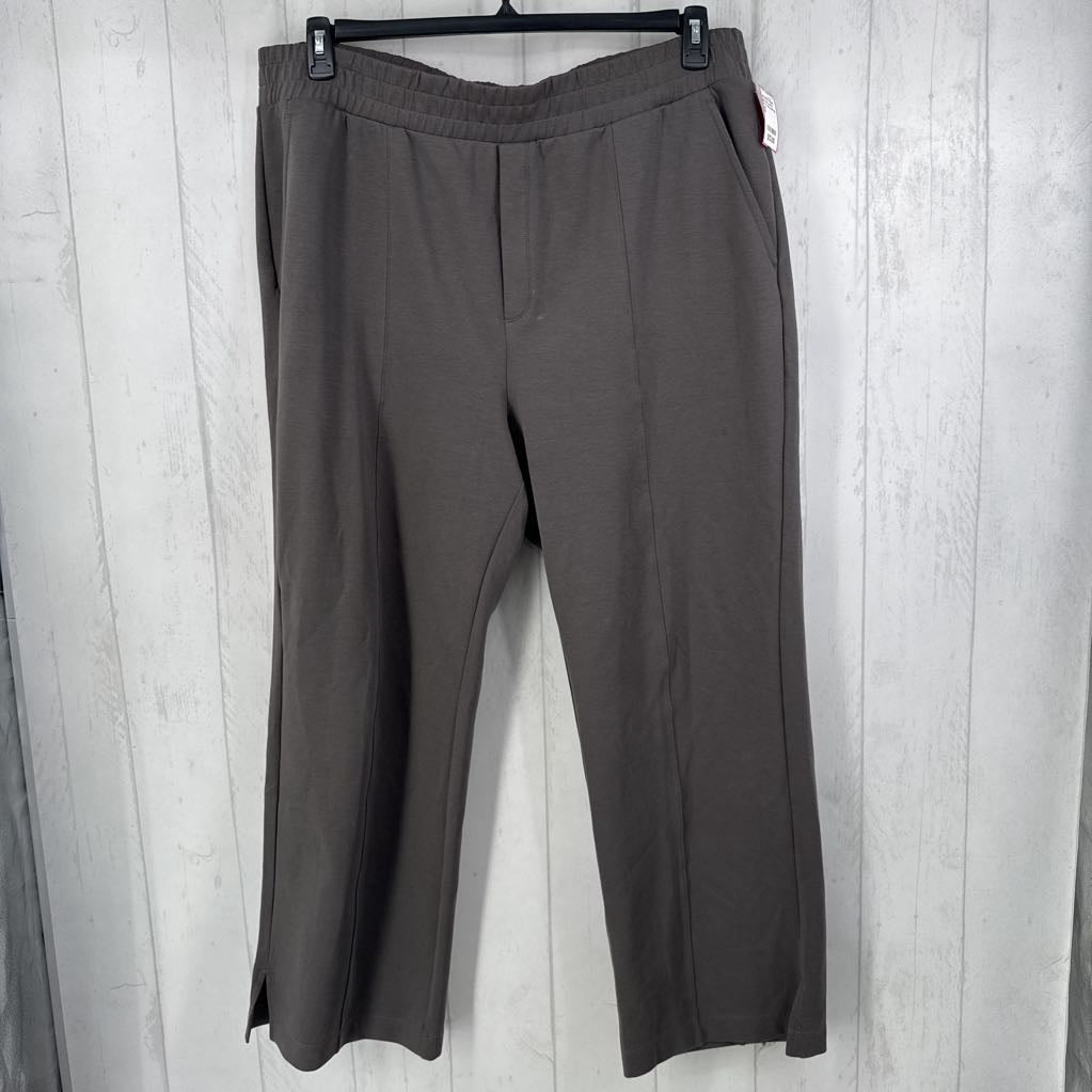 2X hi rise wide leg fleece pant