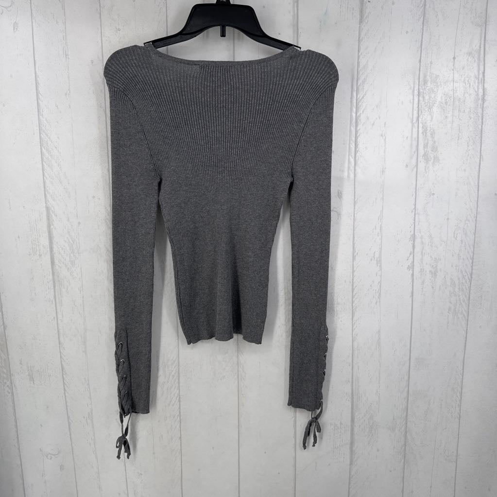 M rib knit l/s top
