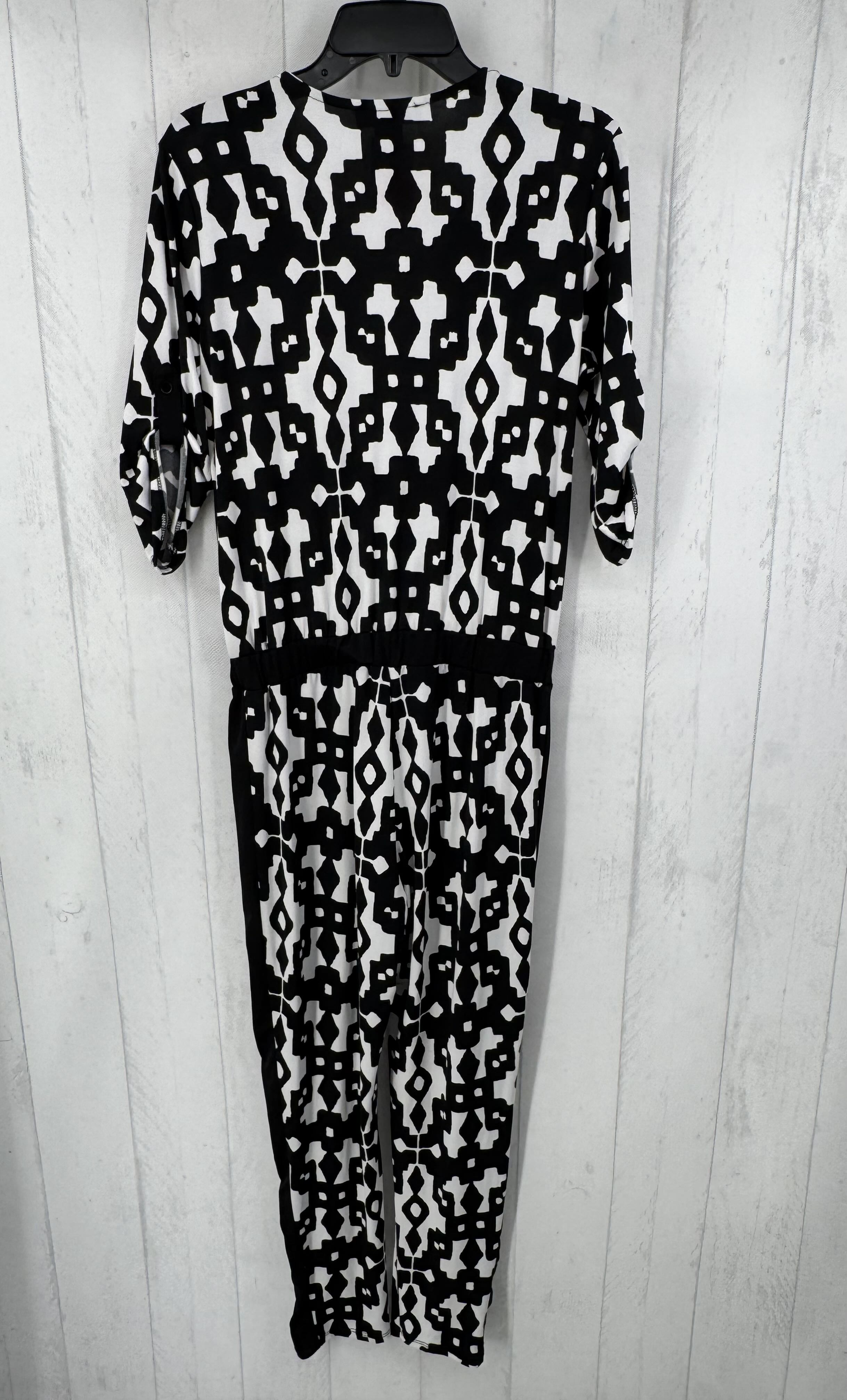 M/P printed crossover s/s jumpsuit