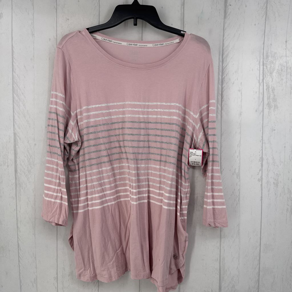 1x 3/4 slv stripe top