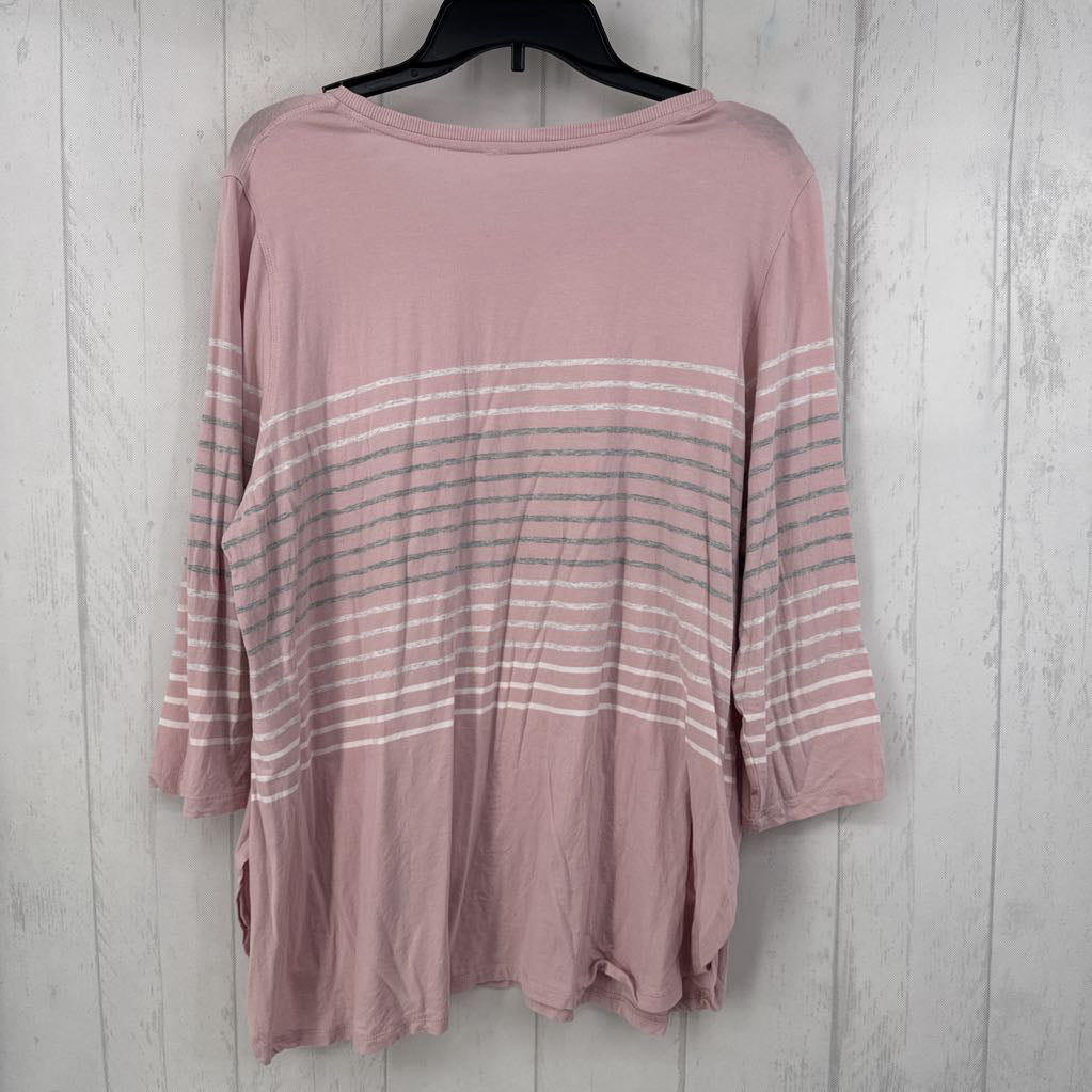 1x 3/4 slv stripe top