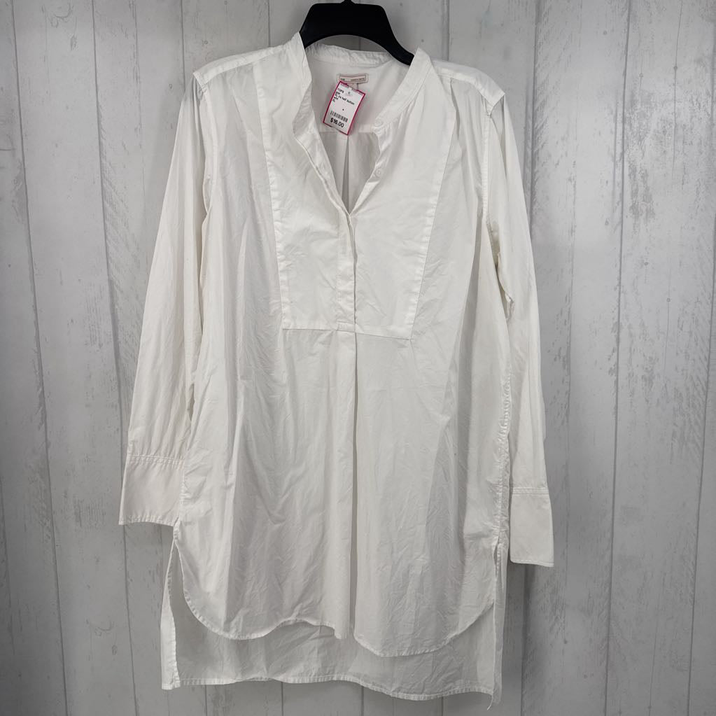 XL l/s half button shirt