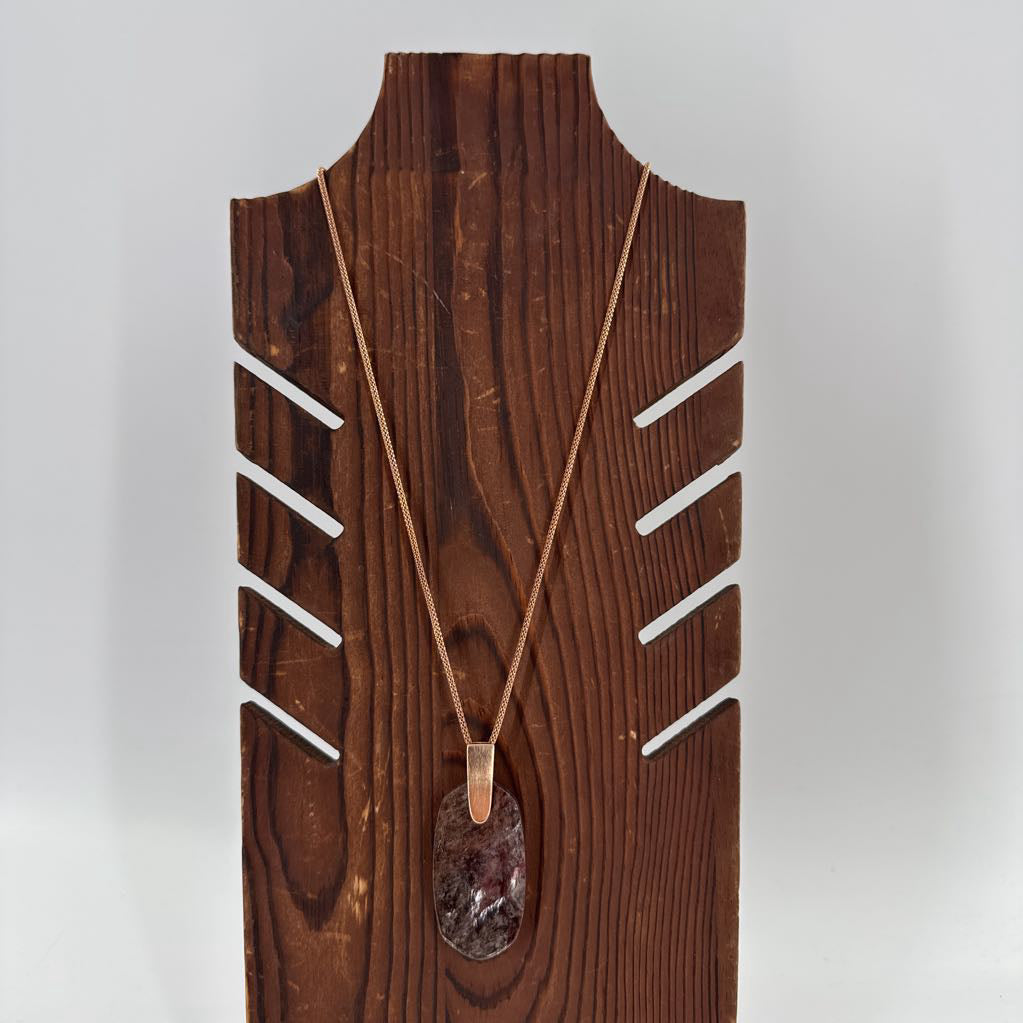 adjustable long pendant necklace & earring set