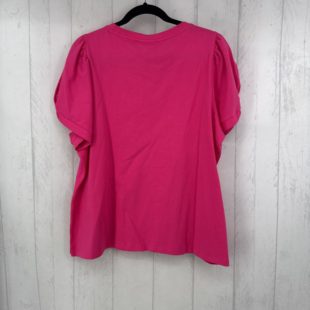 R34 2X gathered s/s tee