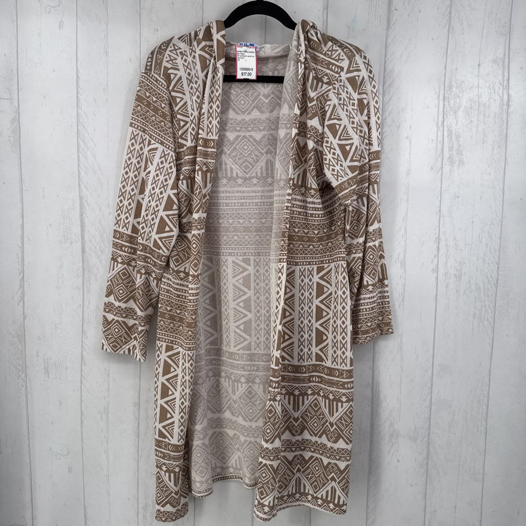 2X printed cardi w/ hood