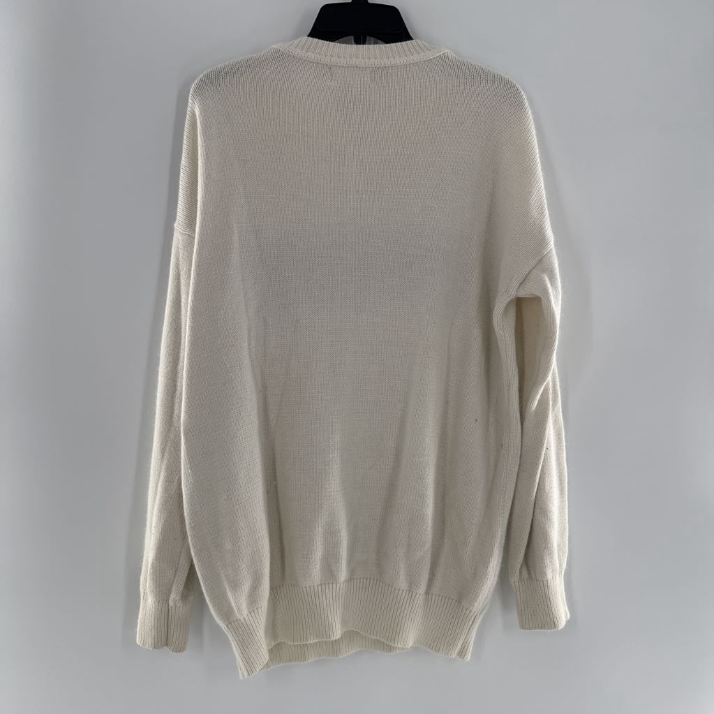 L crewneck novelty sweater(bumble)