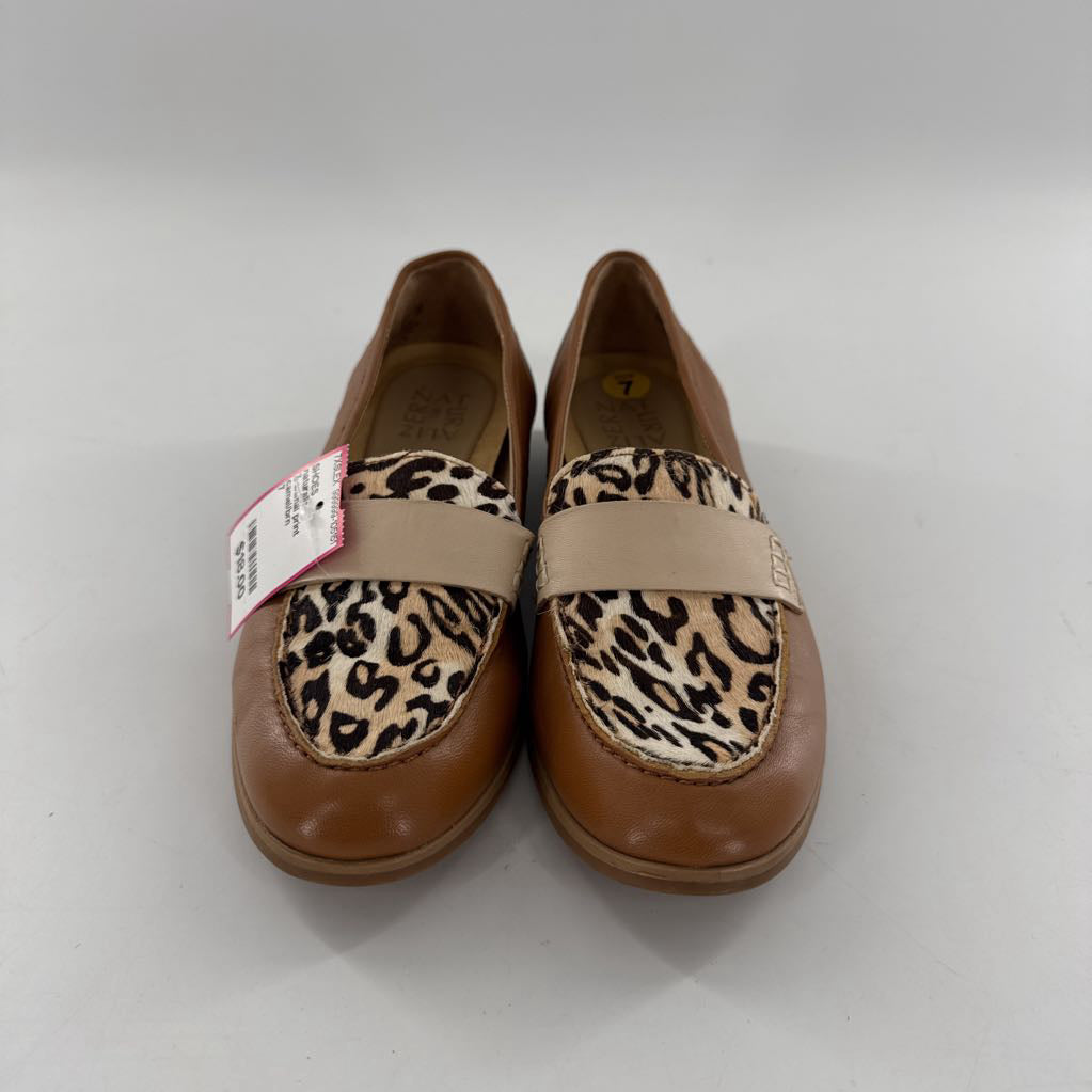 7 animal print loafers