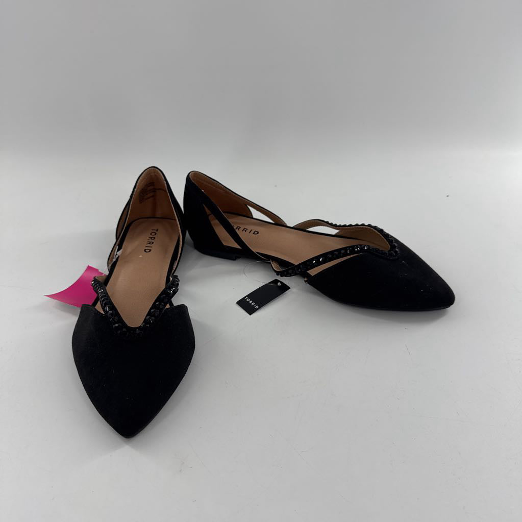 R45 9 rhinestone slip-on flats