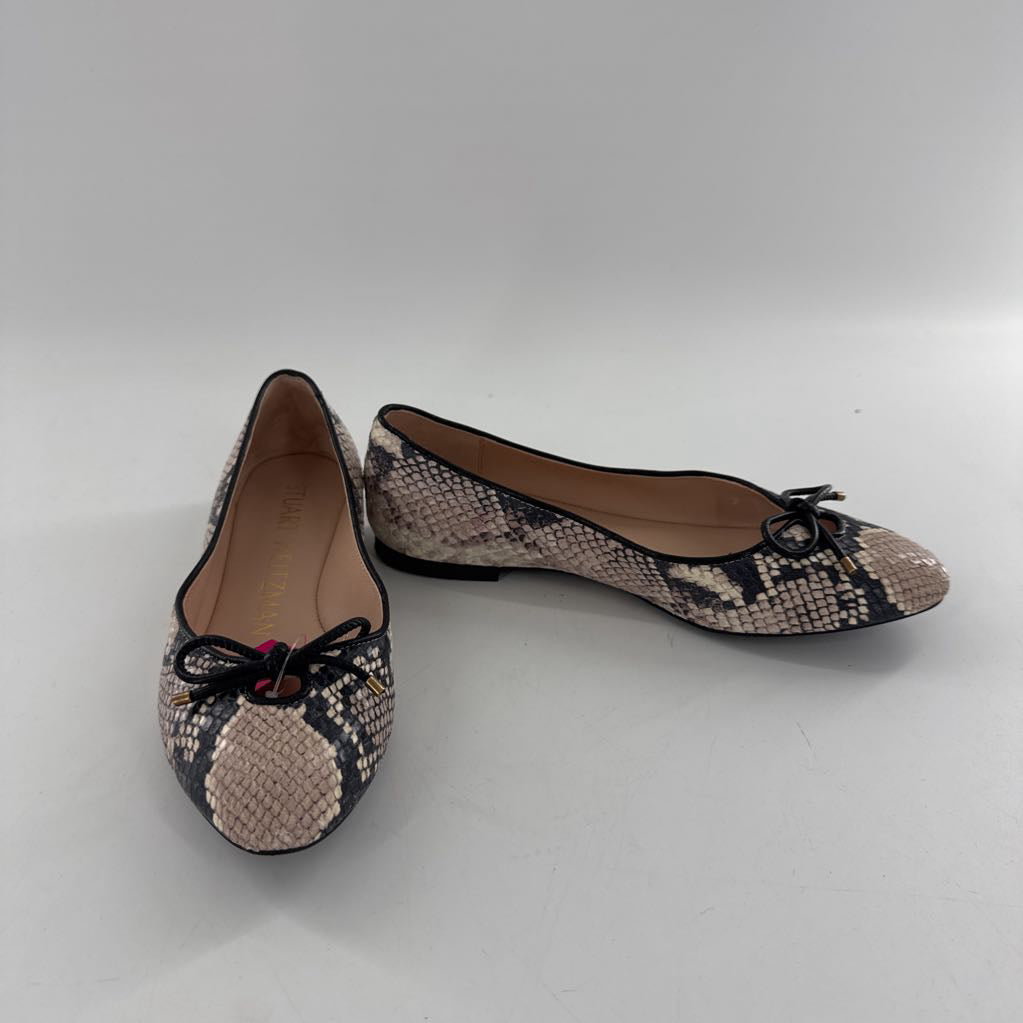 5.5 snakeskin bow flats