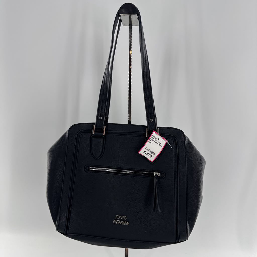 vegan leather front pocket satchel