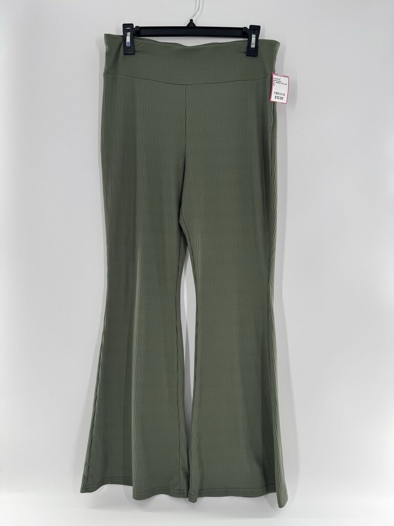 XL ribbed flare pull on leggings