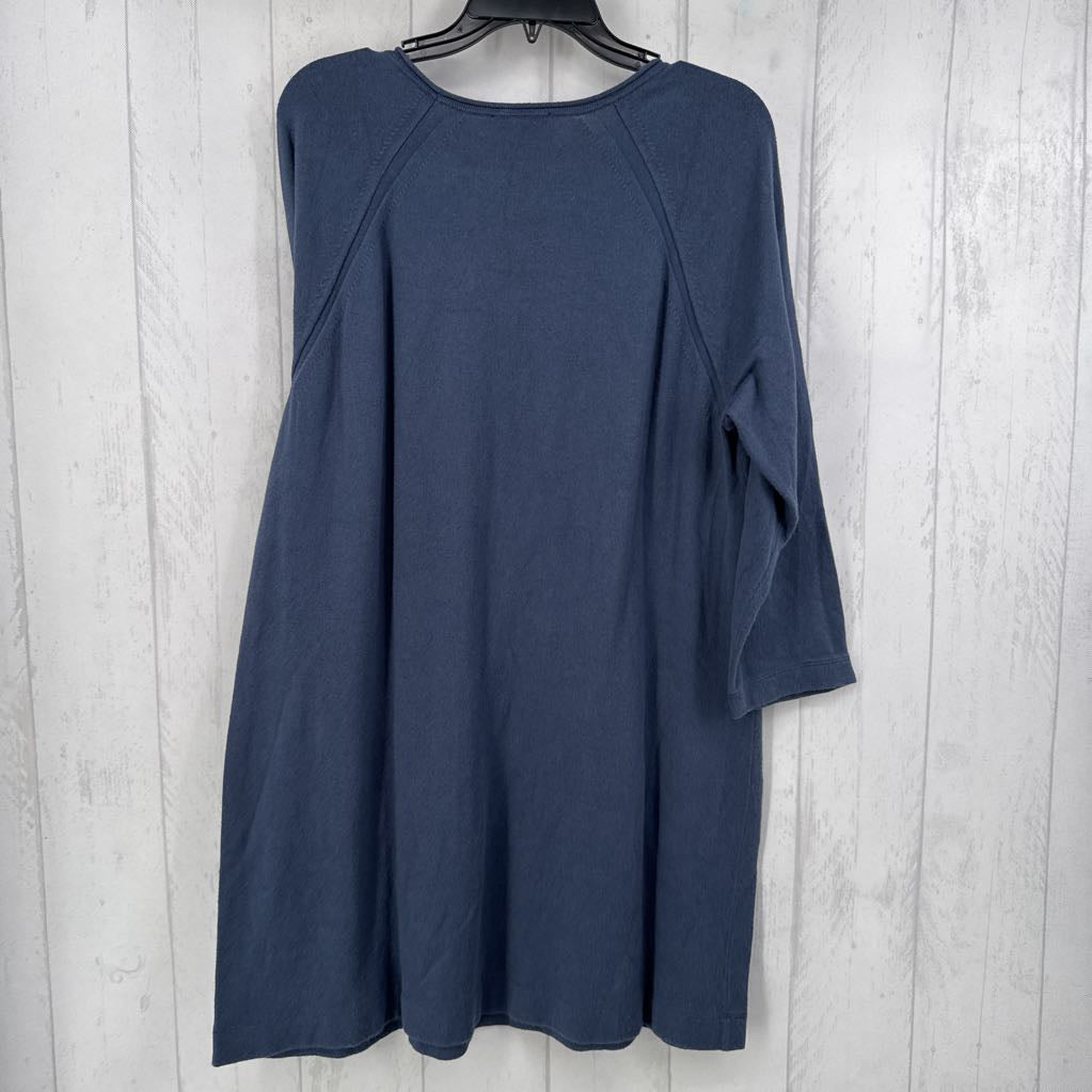 L 3/4 slv sweater dress