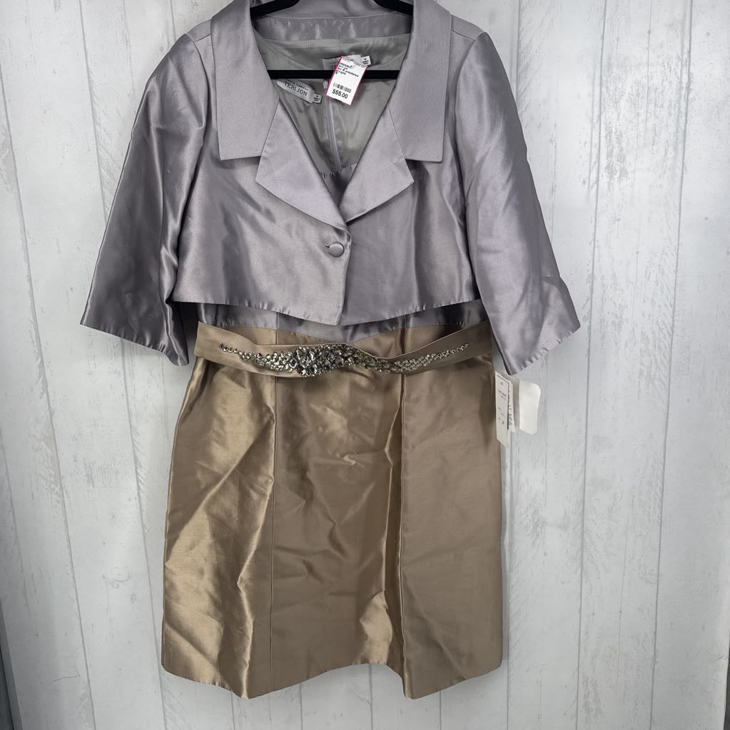 2pc 16 embellshed dress w/ jacket