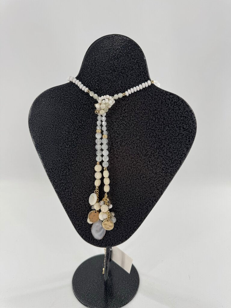 R45 18" beaded tassel necklace