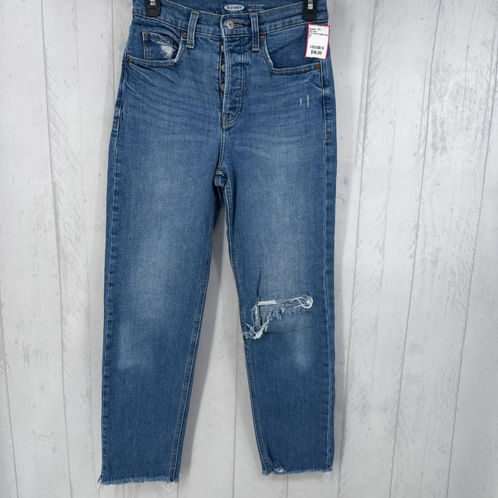 2 hi-rise straight leg jean