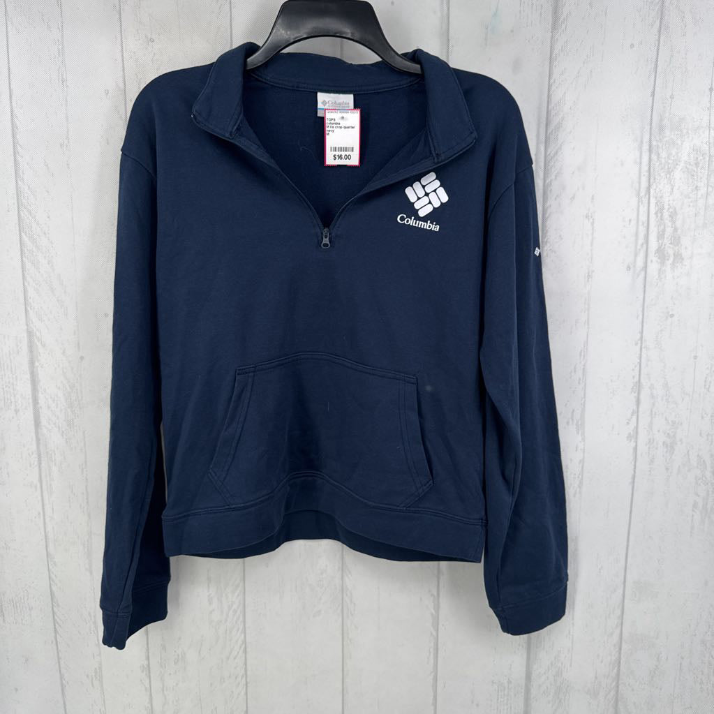 M l/s crop quarter zip sweatshirt