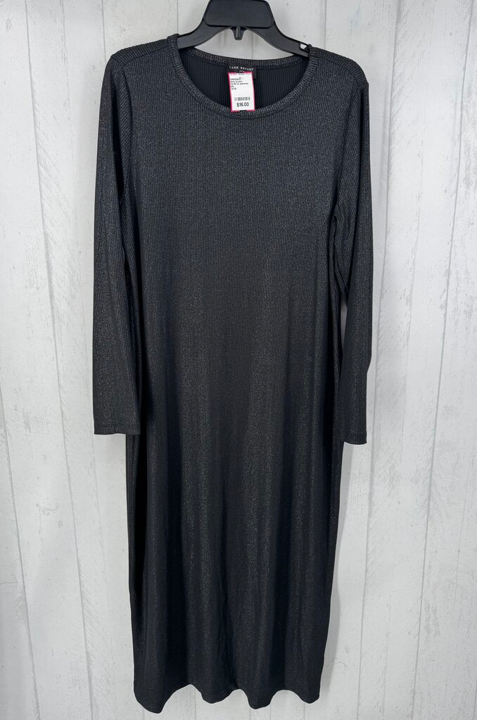 14/16 l/s shimmer maxi dress