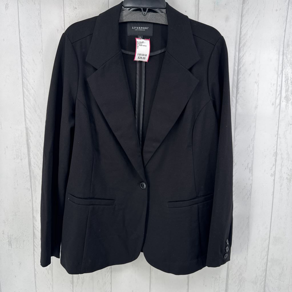 1X single button blazer