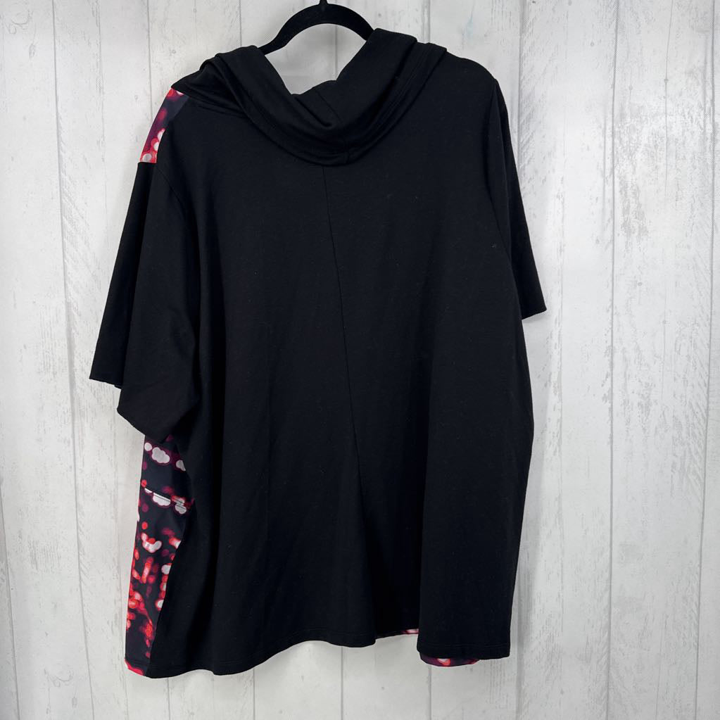 26/28 printed cowl neck s/s top