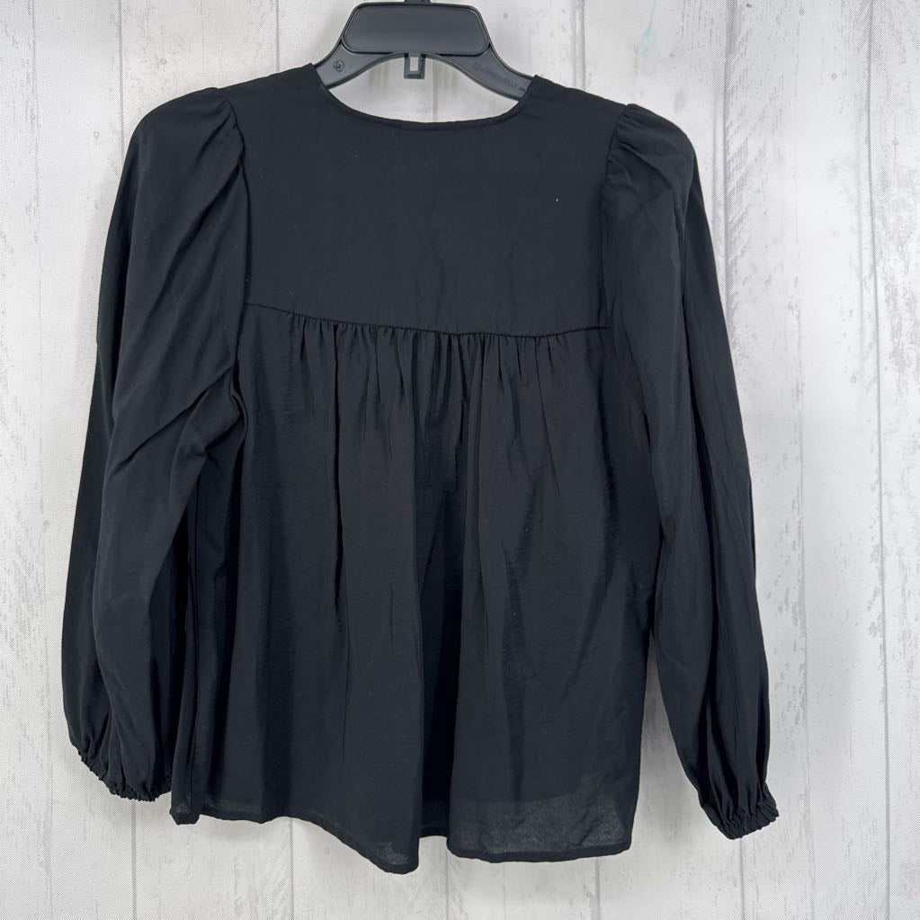 XS tie front 3/4 slv top