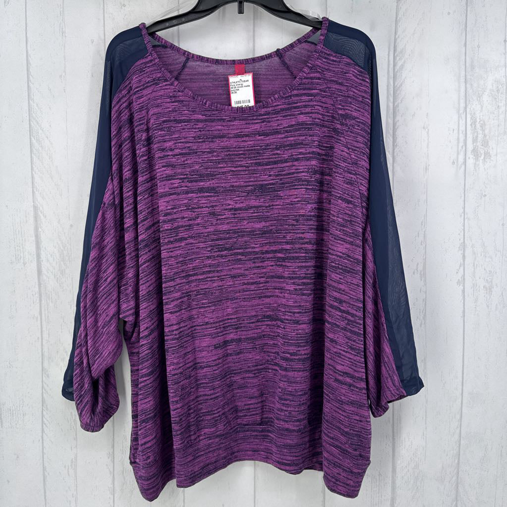 26/28 mixed media 3/4 slv top