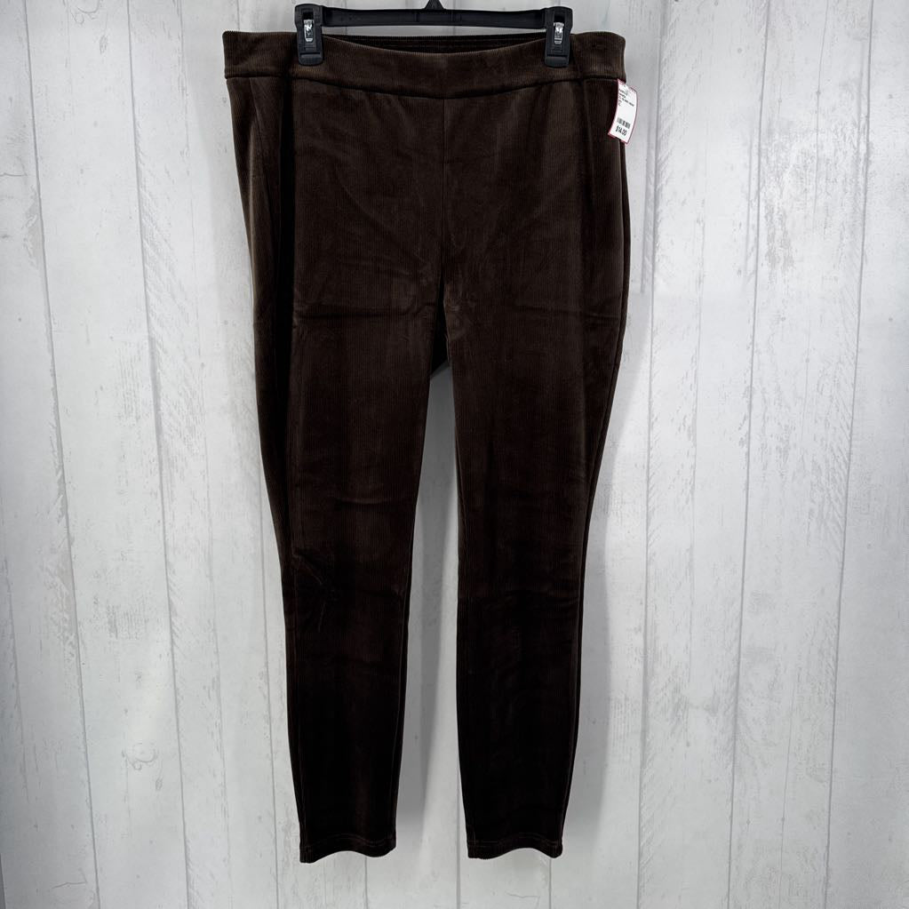 XL rib klnit velour legging