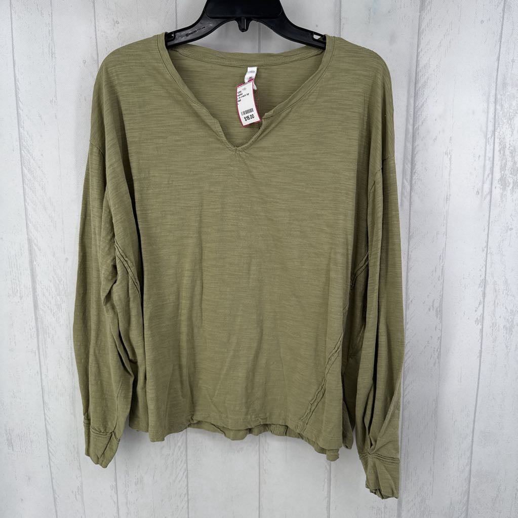 L l/s v-neck top